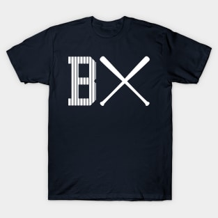 New York 'The Bronx' Pinstripe Baseball Script Fan T-Shirt T-Shirt